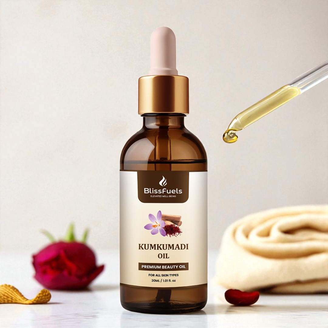 BlissFuels™ Kumkumadi Oil – Premium Natural Beauty Oil for Radiant, Glowing Skin (30ml)