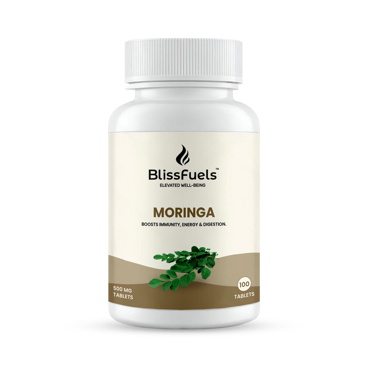 BlissFuels Moringa Tablets — 500mg, 100 tablets