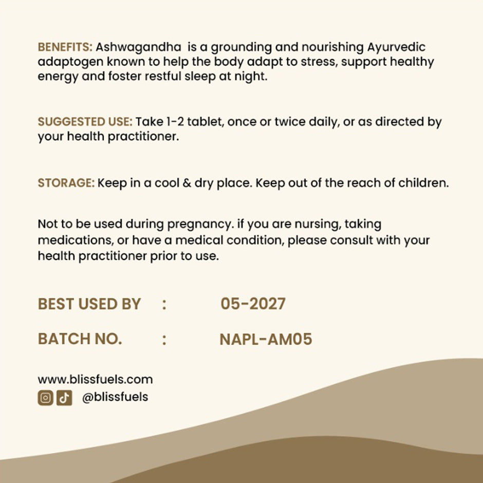 Ashwagandha Tablets – Natural & Mood Support