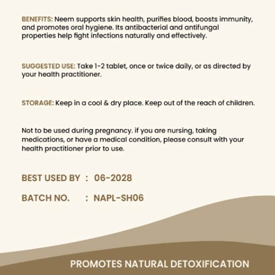 Neem Tablets – Skin, Immunity & Internal Cleanse Support