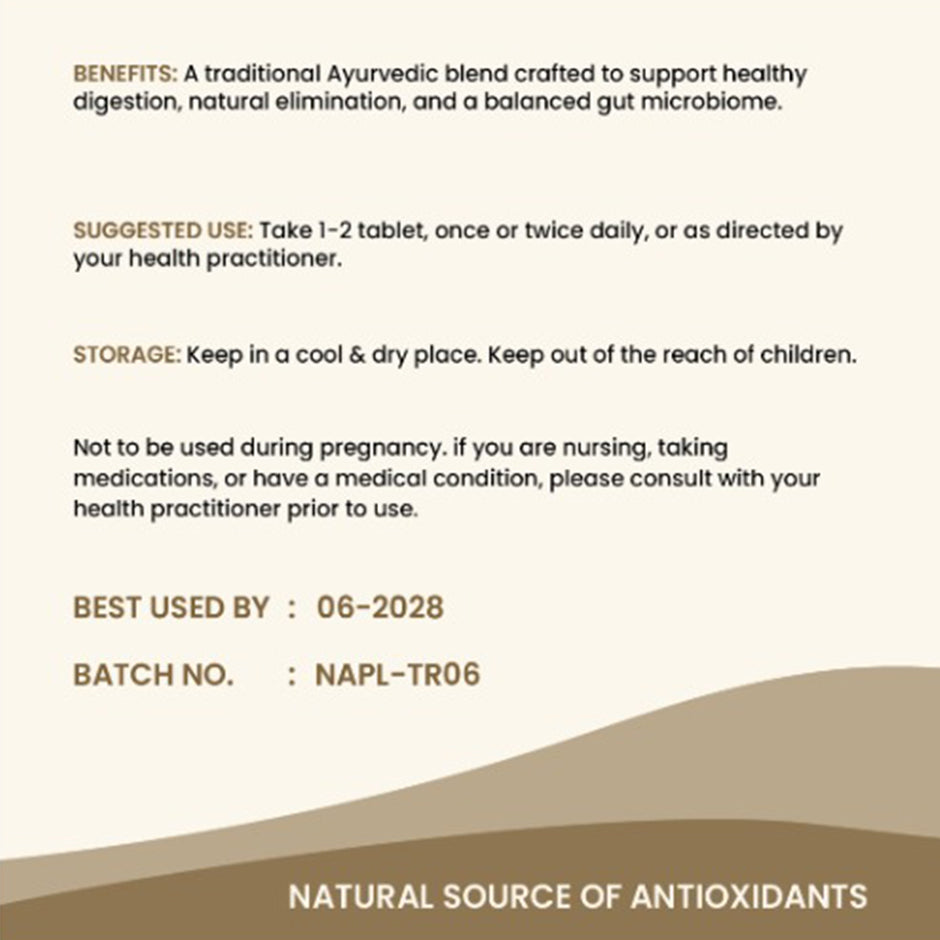 Triphala Tablets – Natural Gut Cleanse, Detox & Digestion Support by BlissFuels™